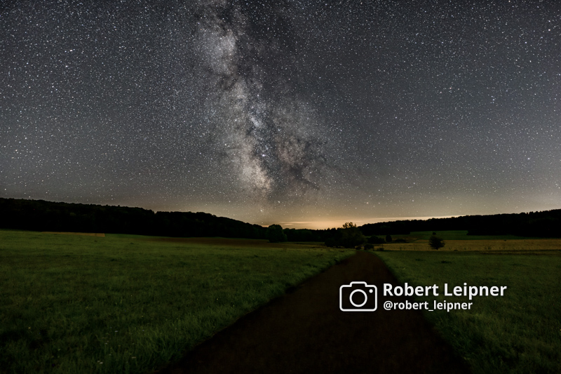 Landschaftsaufnahme des Zentrums der Milchstraße