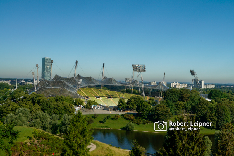 Blick auf das Olympiastadion im Olympiapark München