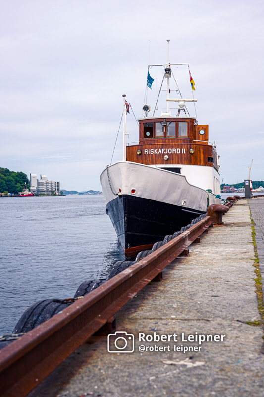 Schiff am Kai in Bergen / Stavanger