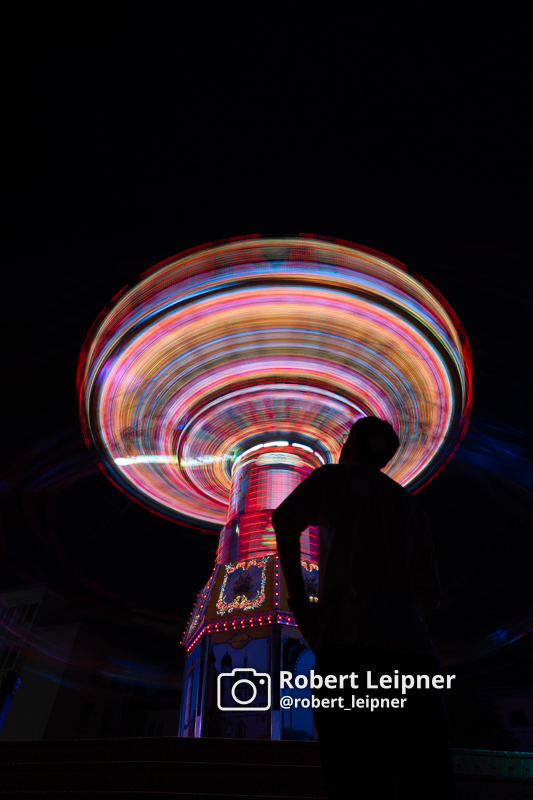 Landzeitbelichtung Karussell Paderborn bei Libori