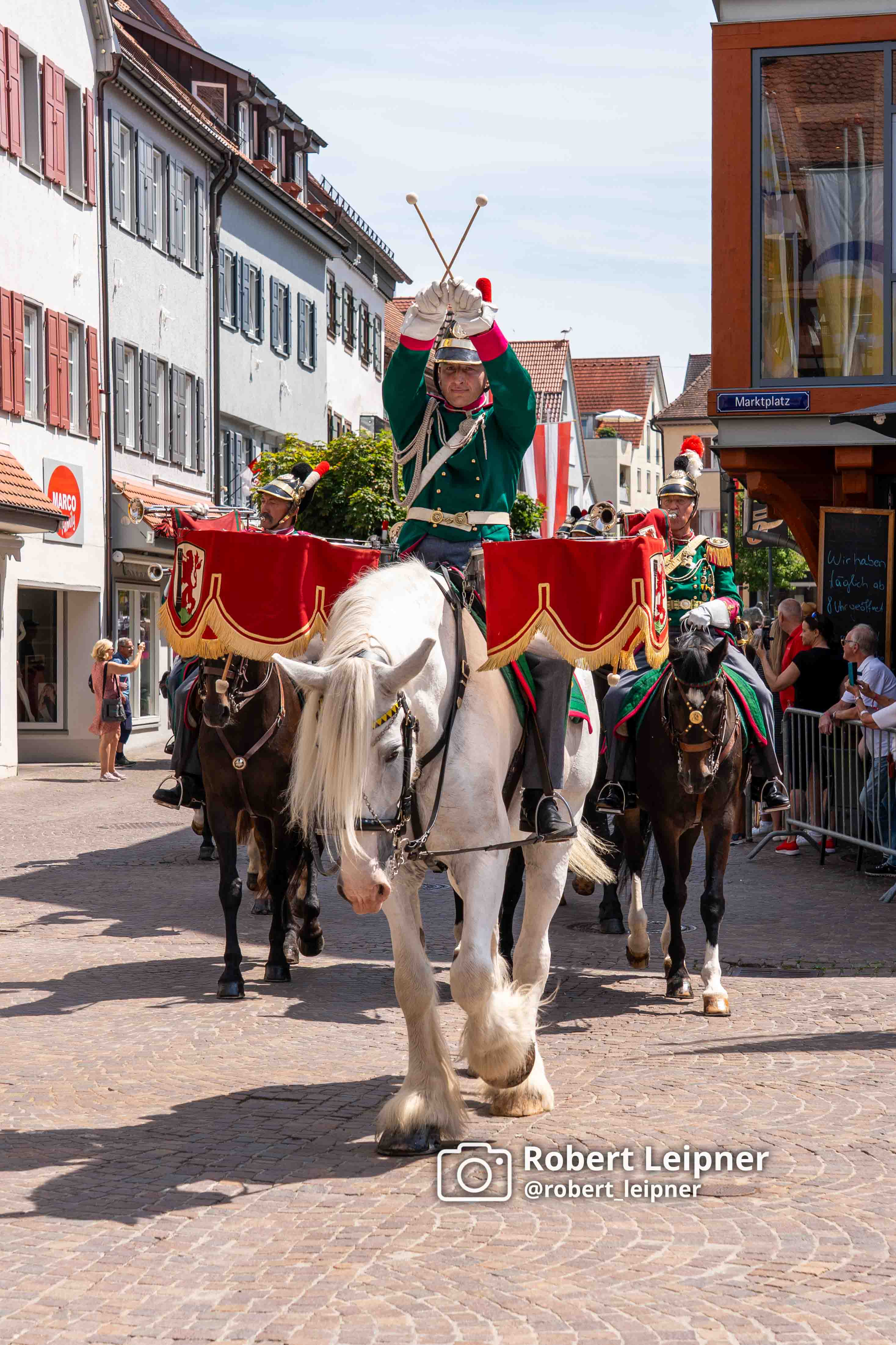 Großer hitorischer Festzug der Bürgerwehren und Garten Württemberg-Hohenzollern in Bad Saulgau