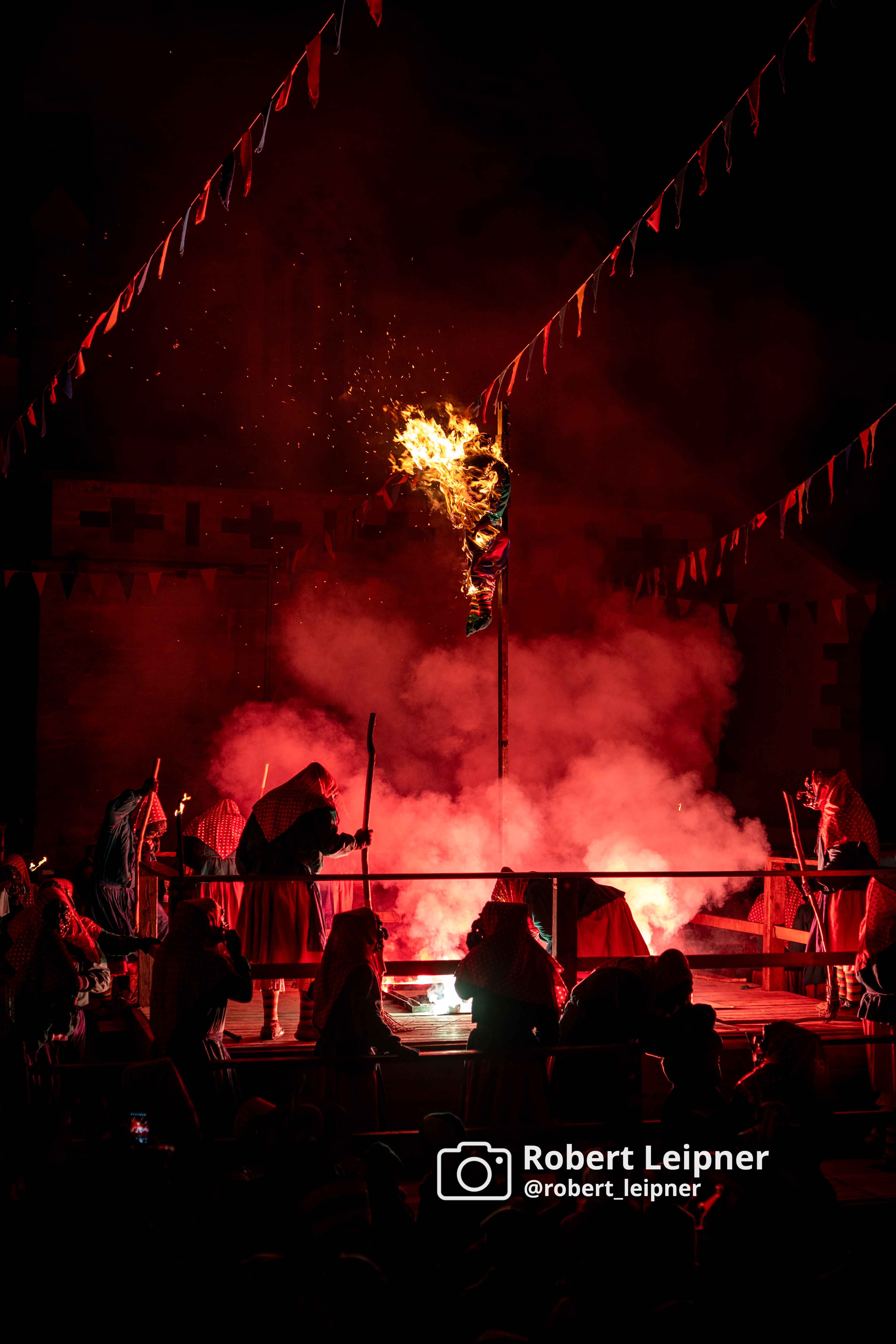 Fasnetsverbrennen auf dem Marktplatz in Bad Saulgau an Fastnacht